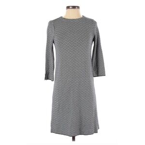 ZARA | Knit Dress Black White 3/4 Sleeve Stretch S